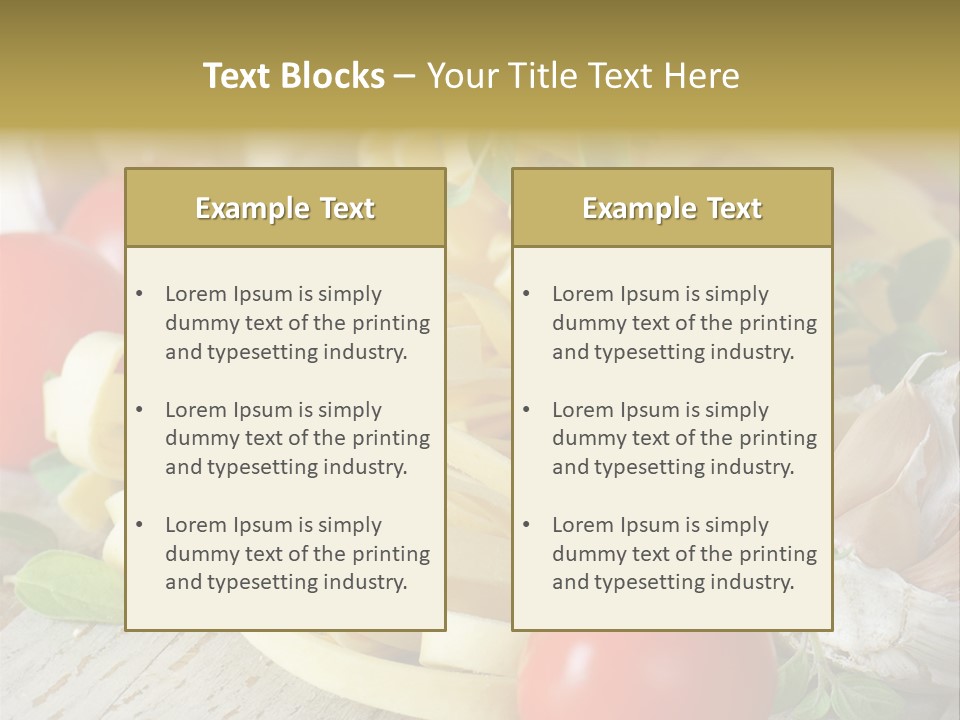 Tasty Macaroni Garlic PowerPoint Template