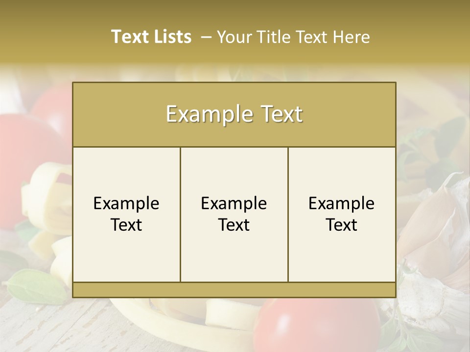 Tasty Macaroni Garlic PowerPoint Template