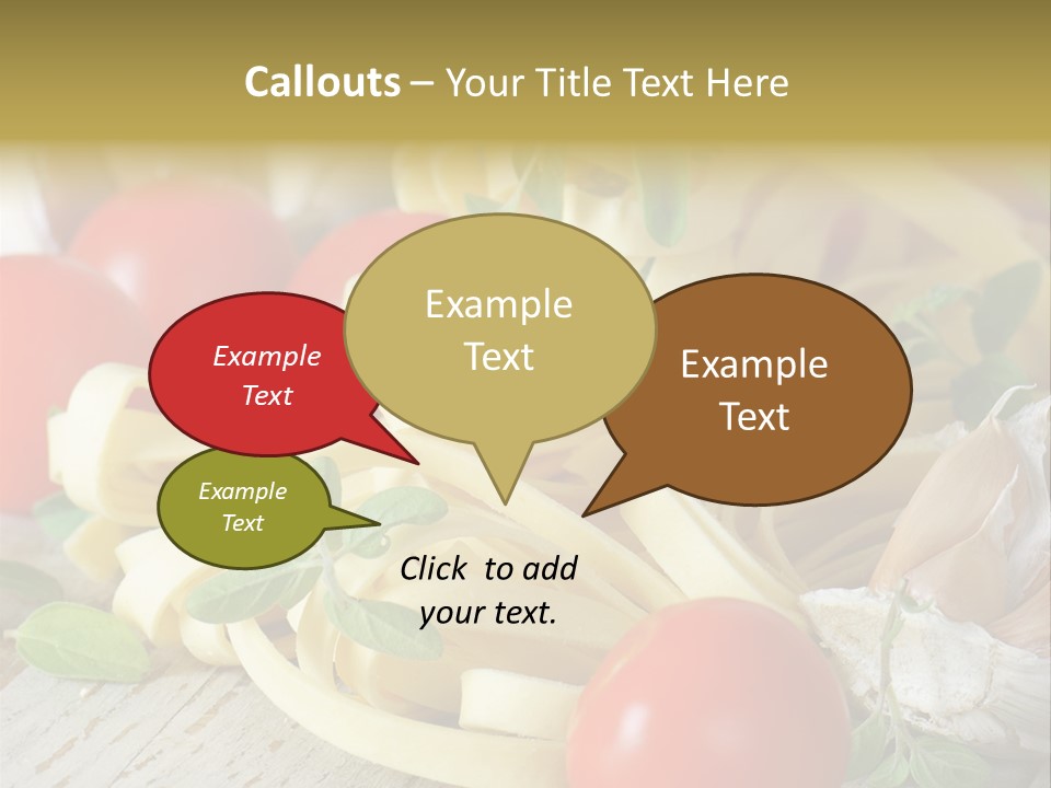 Tasty Macaroni Garlic PowerPoint Template