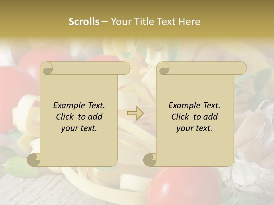Tasty Macaroni Garlic PowerPoint Template