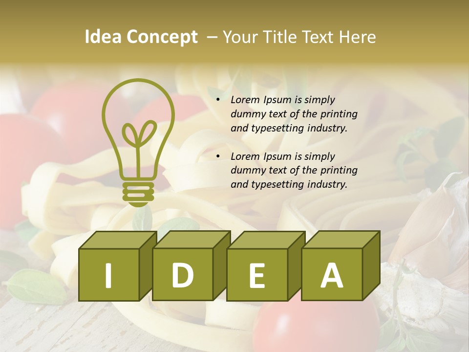 Tasty Macaroni Garlic PowerPoint Template