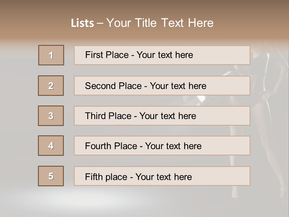Good Smile Woman PowerPoint Template