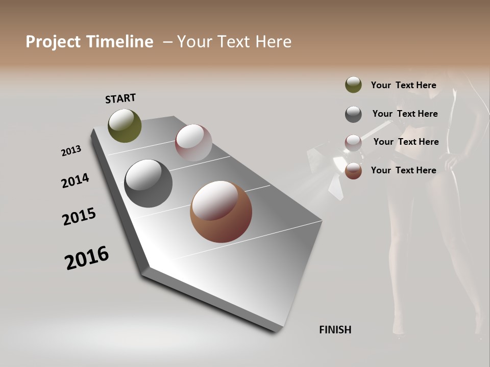 Good Smile Woman PowerPoint Template