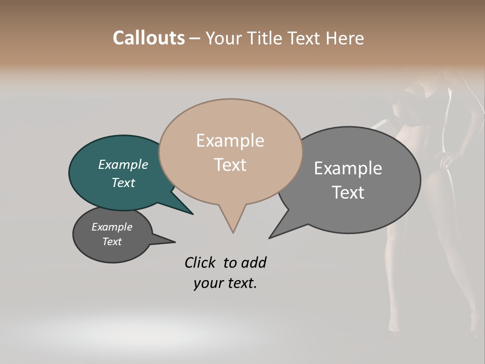 Good Smile Woman PowerPoint Template