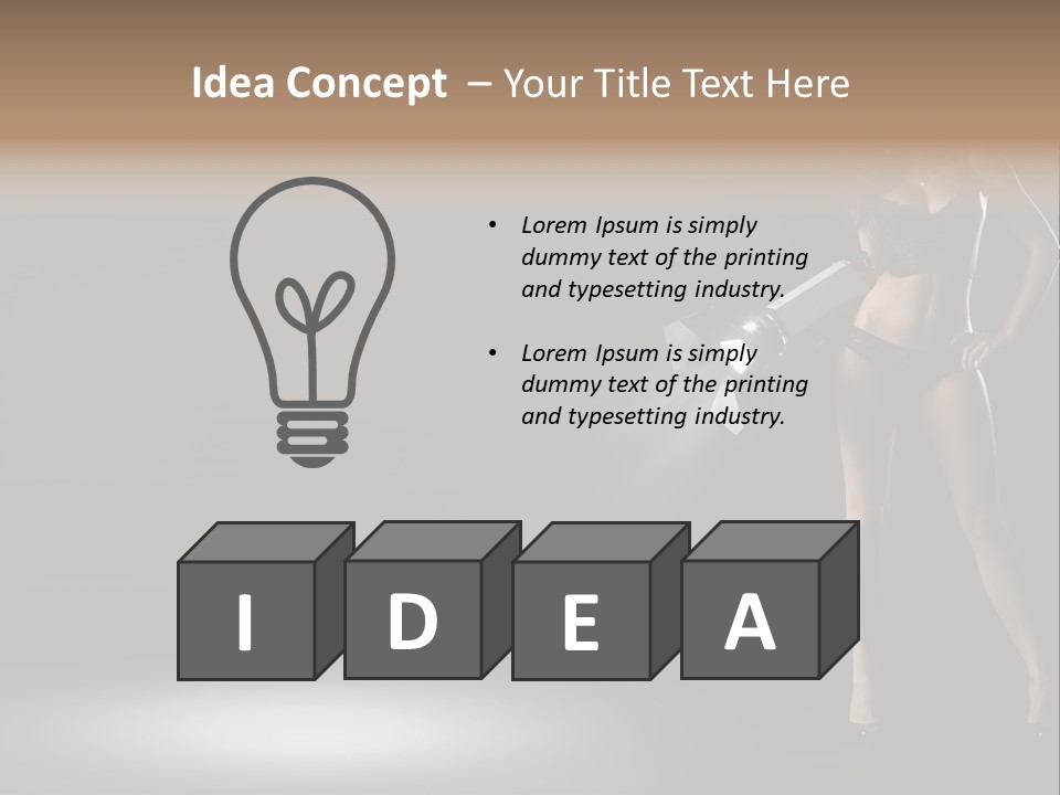 Good Smile Woman PowerPoint Template