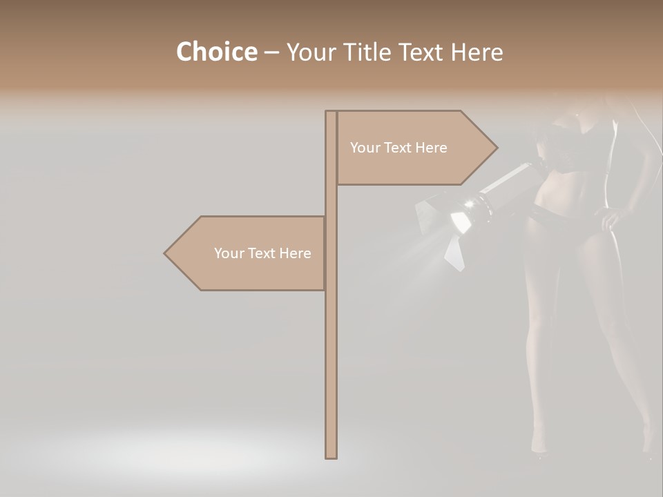 Good Smile Woman PowerPoint Template