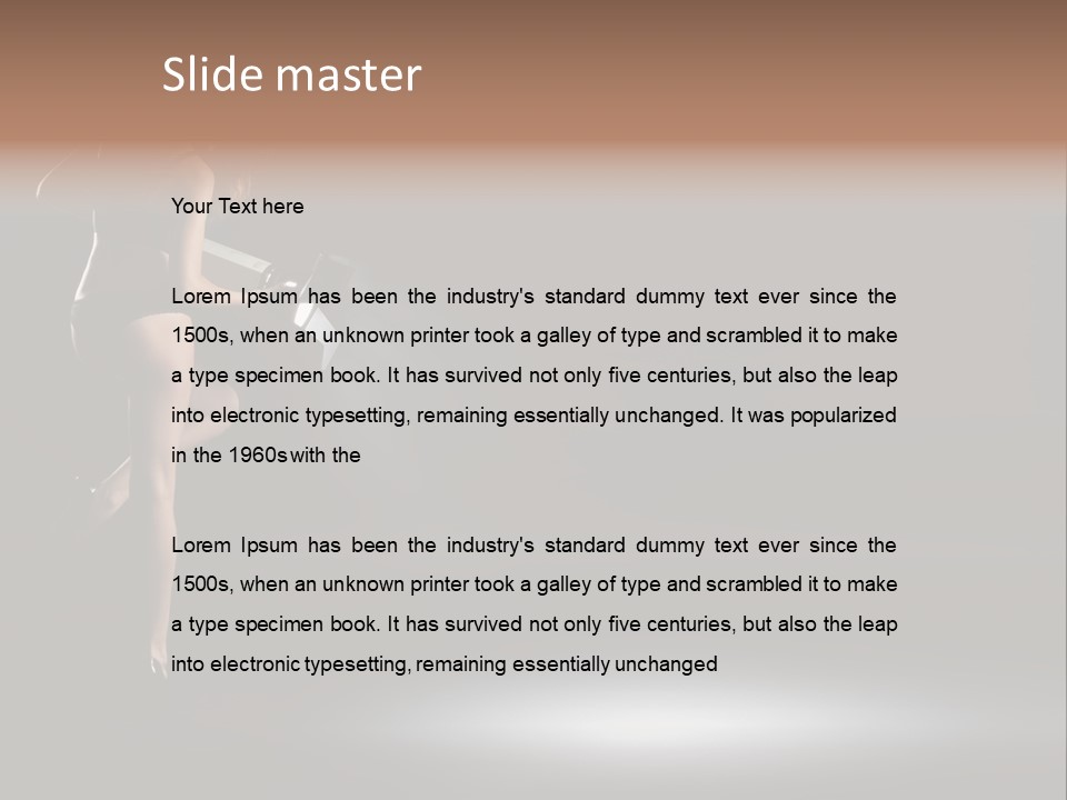 Sensual Female Lamp PowerPoint Template