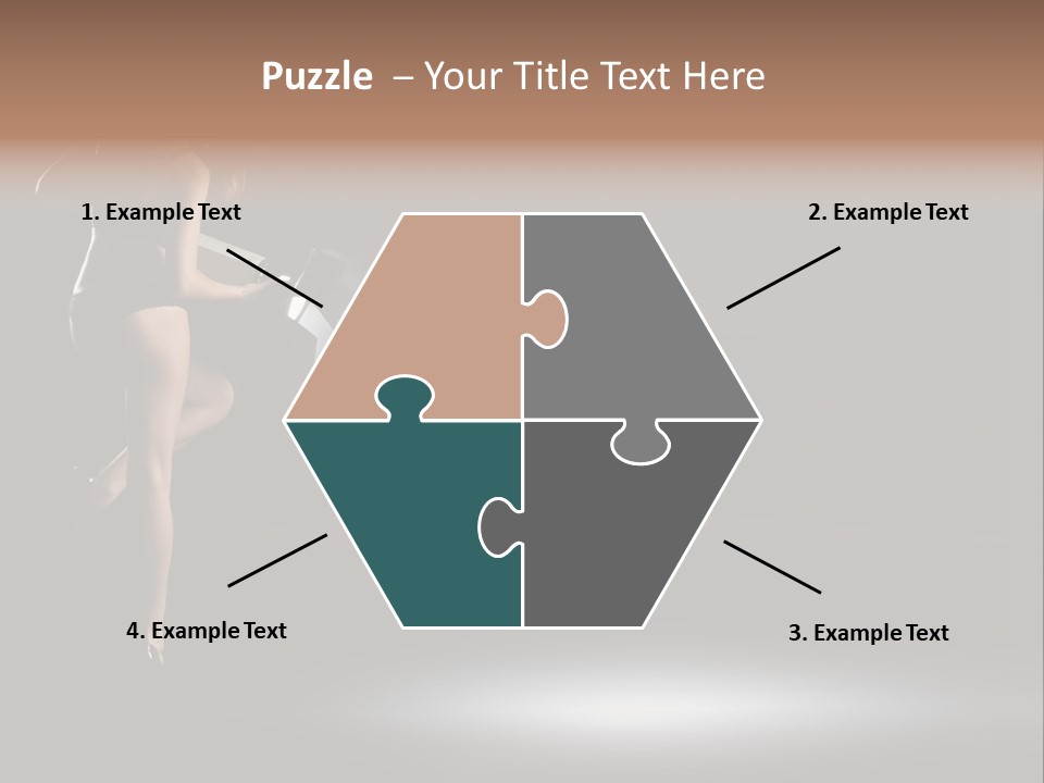 Sensual Female Lamp PowerPoint Template