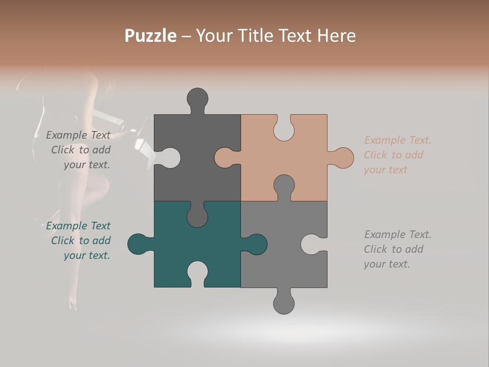 Sensual Female Lamp PowerPoint Template