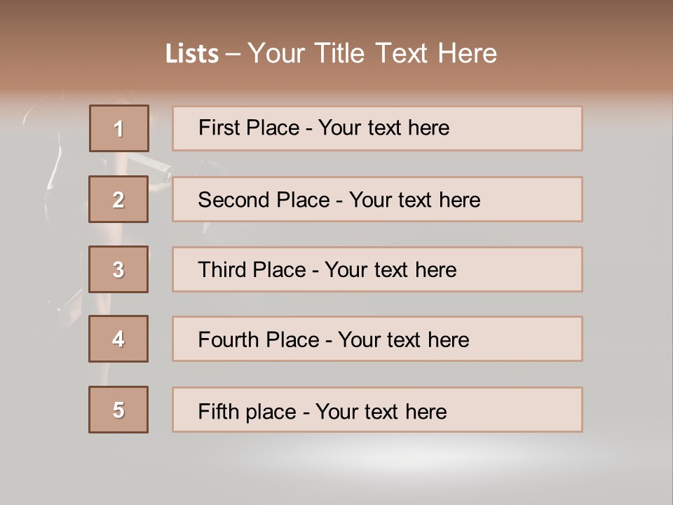 Sensual Female Lamp PowerPoint Template