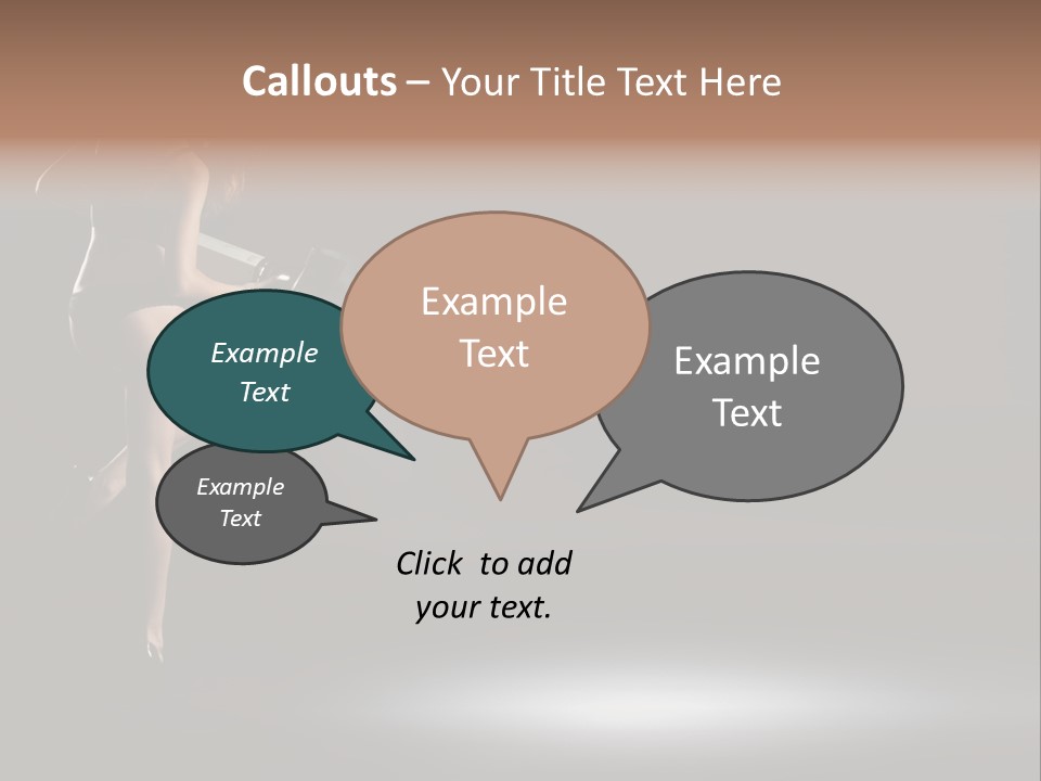 Sensual Female Lamp PowerPoint Template