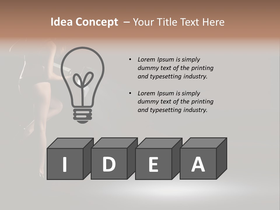 Sensual Female Lamp PowerPoint Template