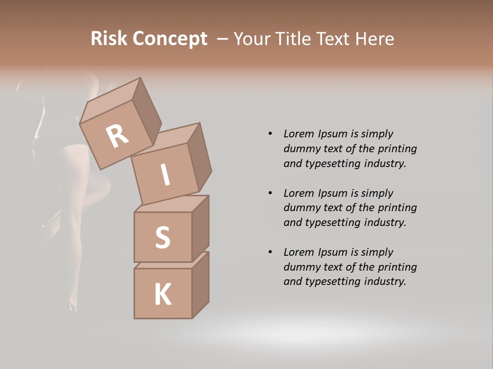 Sensual Female Lamp PowerPoint Template