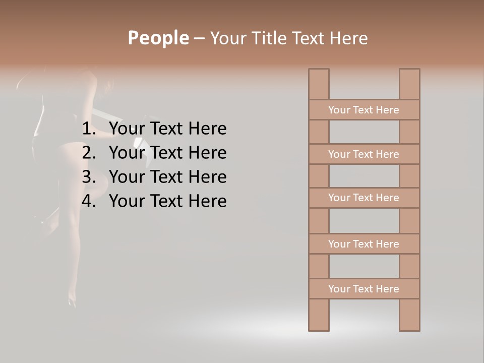 Sensual Female Lamp PowerPoint Template