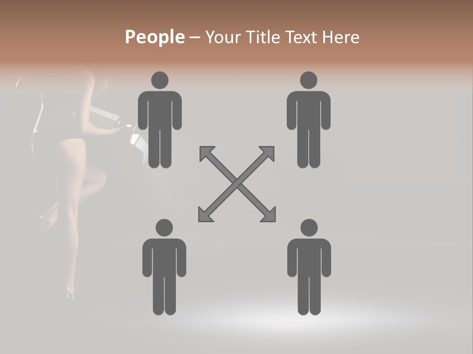 Sensual Female Lamp PowerPoint Template