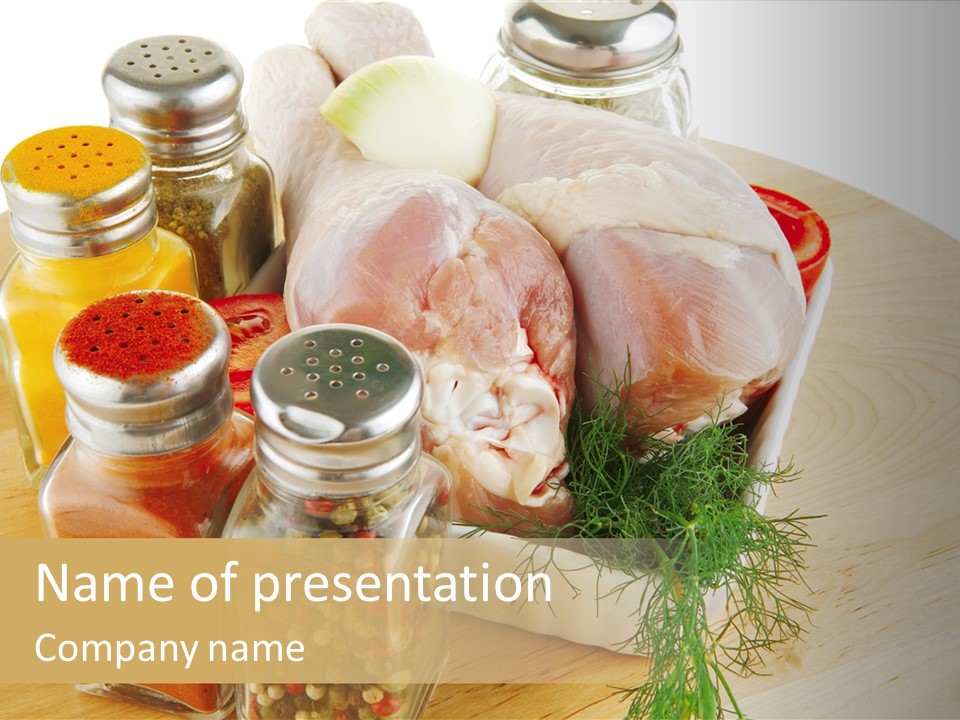 Bottle Meal Background PowerPoint Template