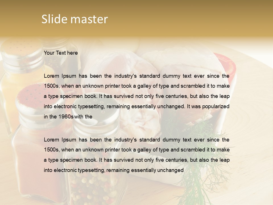 Bottle Meal Background PowerPoint Template