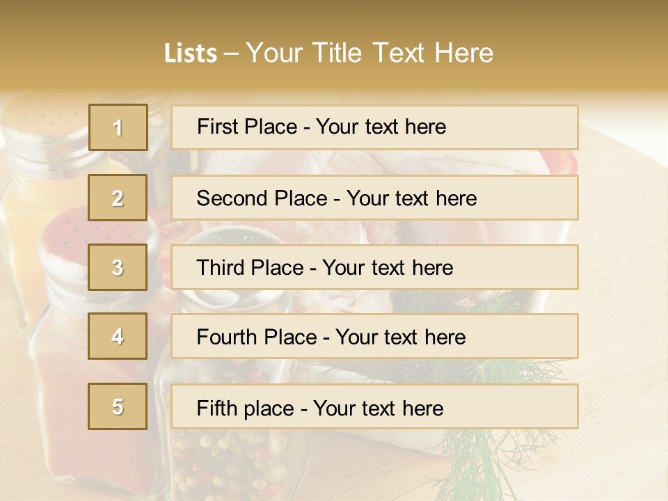 Bottle Meal Background PowerPoint Template