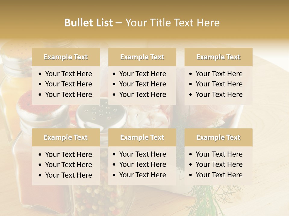 Bottle Meal Background PowerPoint Template