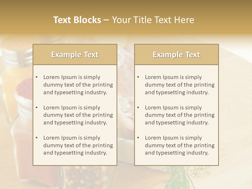 Bottle Meal Background PowerPoint Template