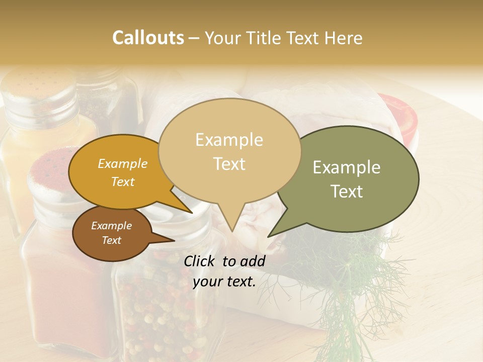 Bottle Meal Background PowerPoint Template