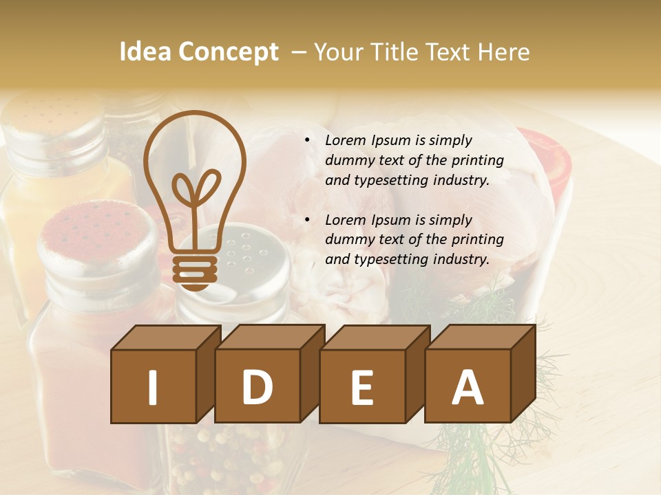 Bottle Meal Background PowerPoint Template