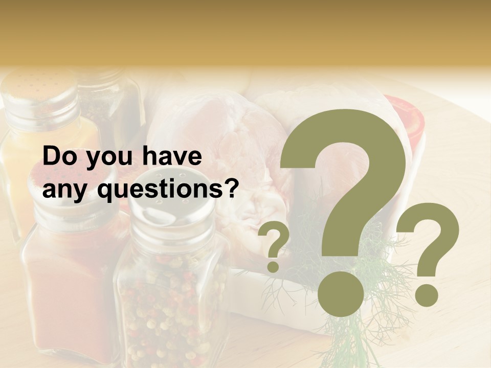 Bottle Meal Background PowerPoint Template