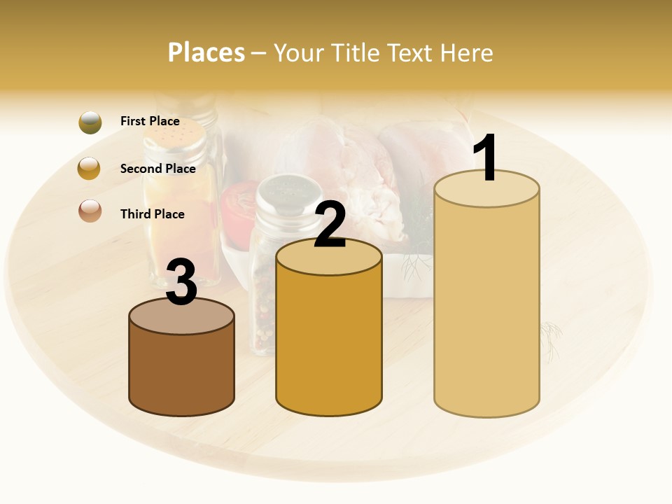 White Bbq Meat PowerPoint Template