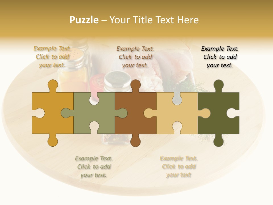 White Bbq Meat PowerPoint Template