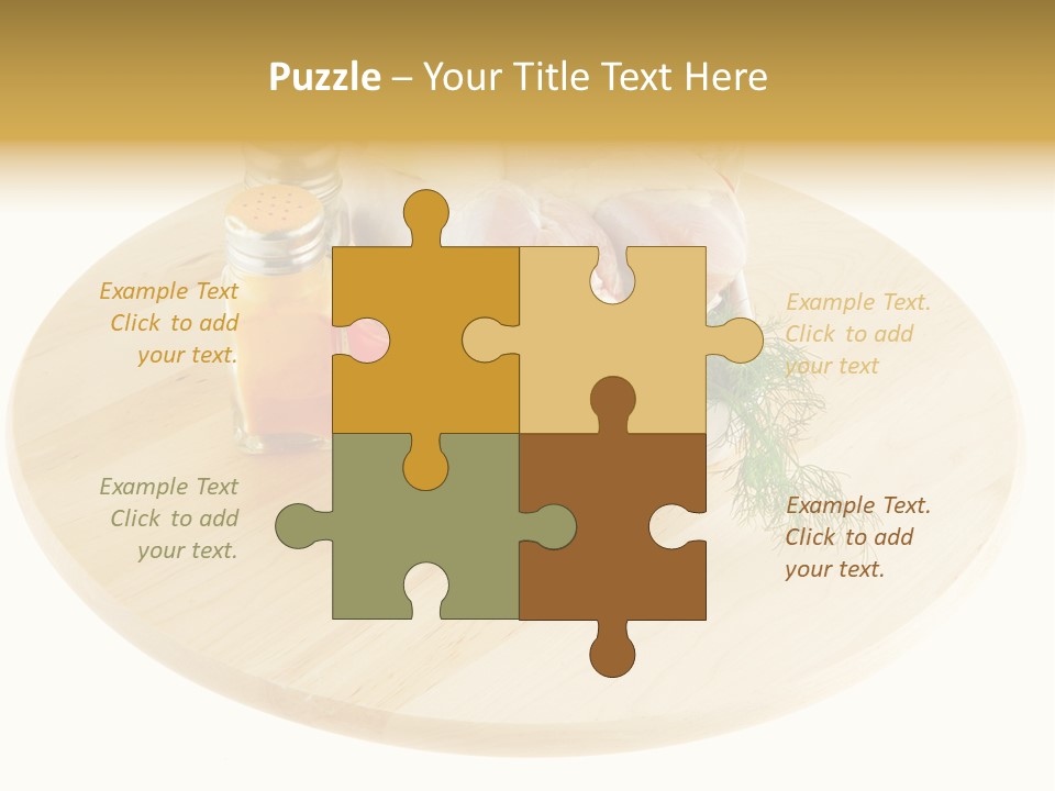 White Bbq Meat PowerPoint Template