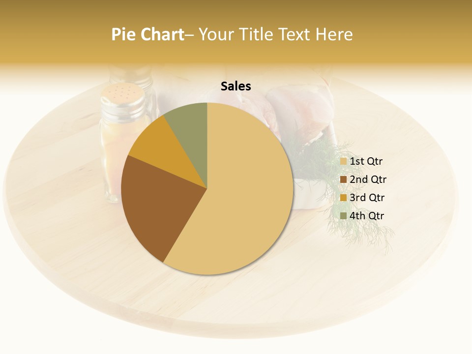White Bbq Meat PowerPoint Template