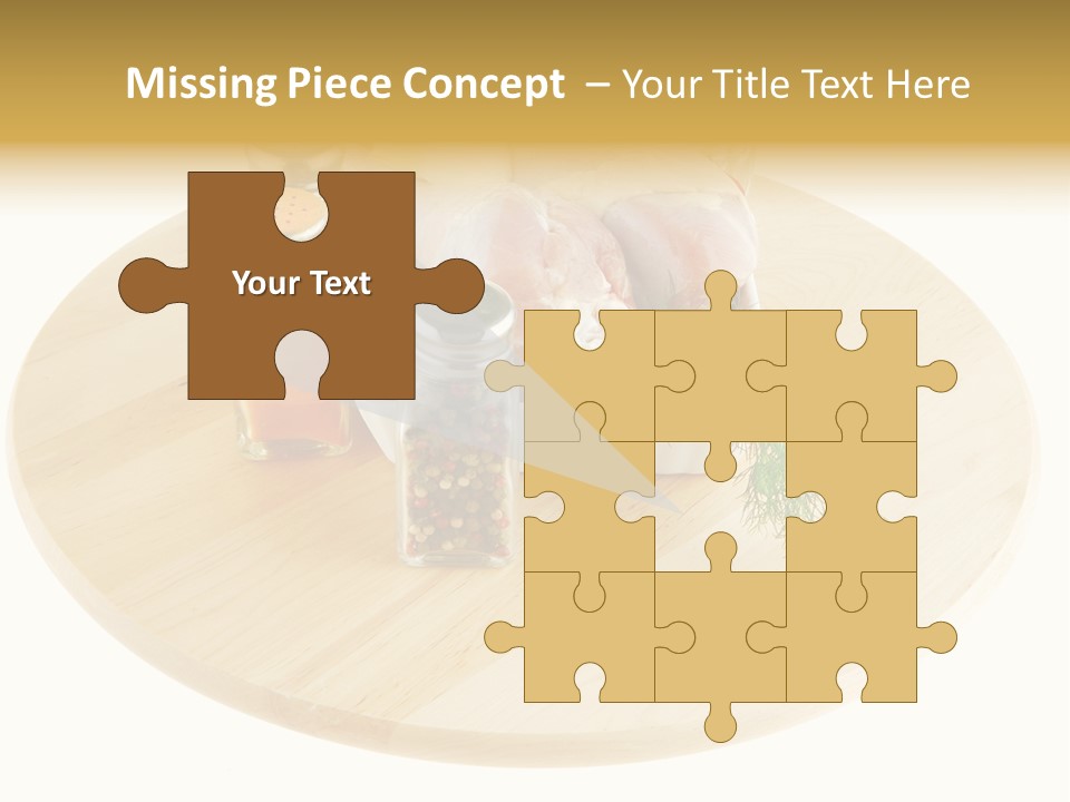 White Bbq Meat PowerPoint Template