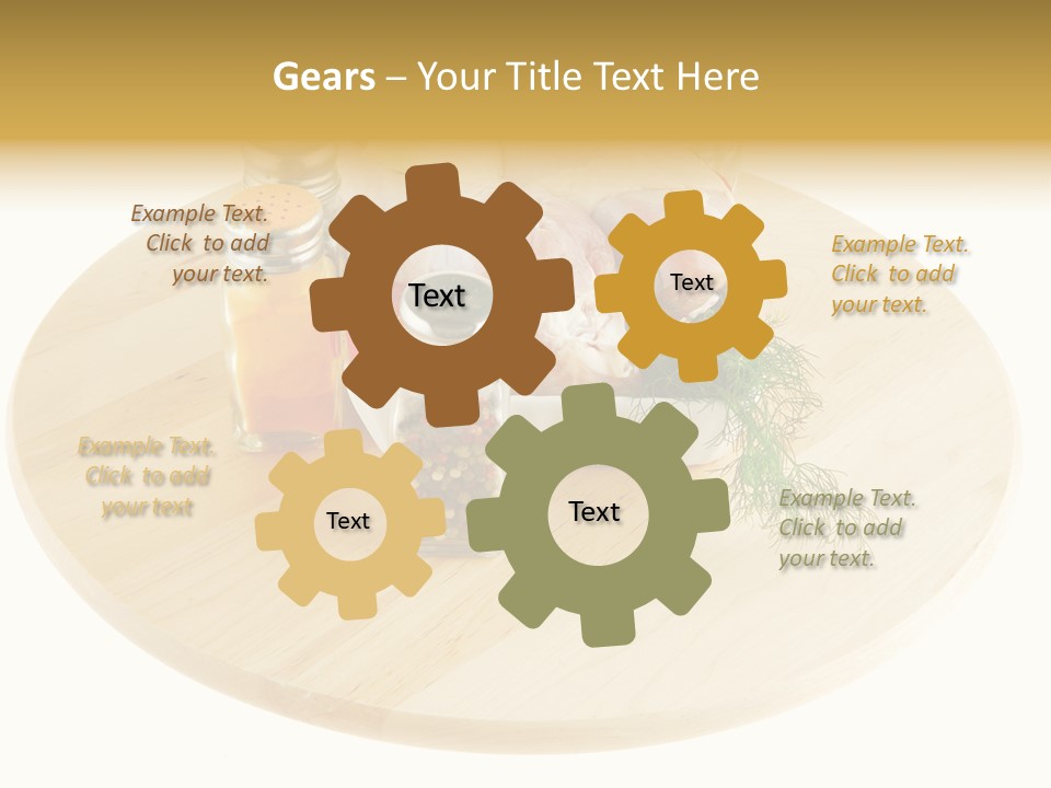 White Bbq Meat PowerPoint Template