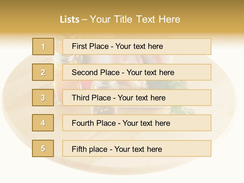 White Bbq Meat PowerPoint Template