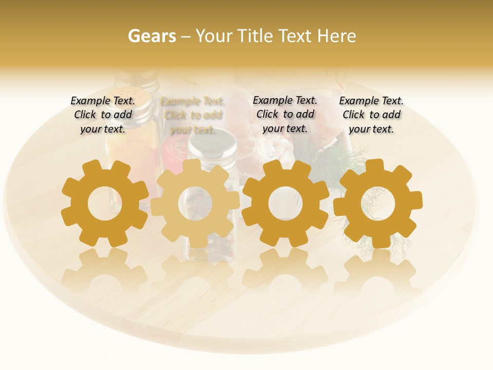 White Bbq Meat PowerPoint Template