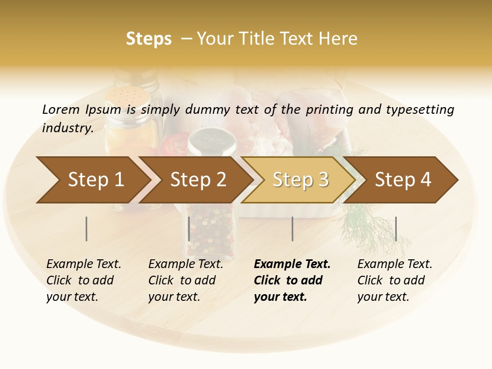White Bbq Meat PowerPoint Template