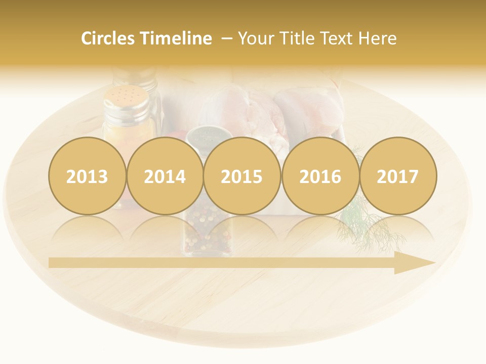 White Bbq Meat PowerPoint Template