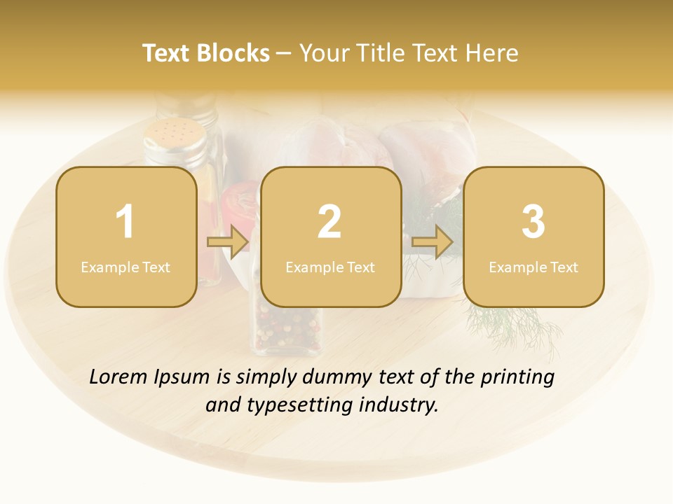 White Bbq Meat PowerPoint Template