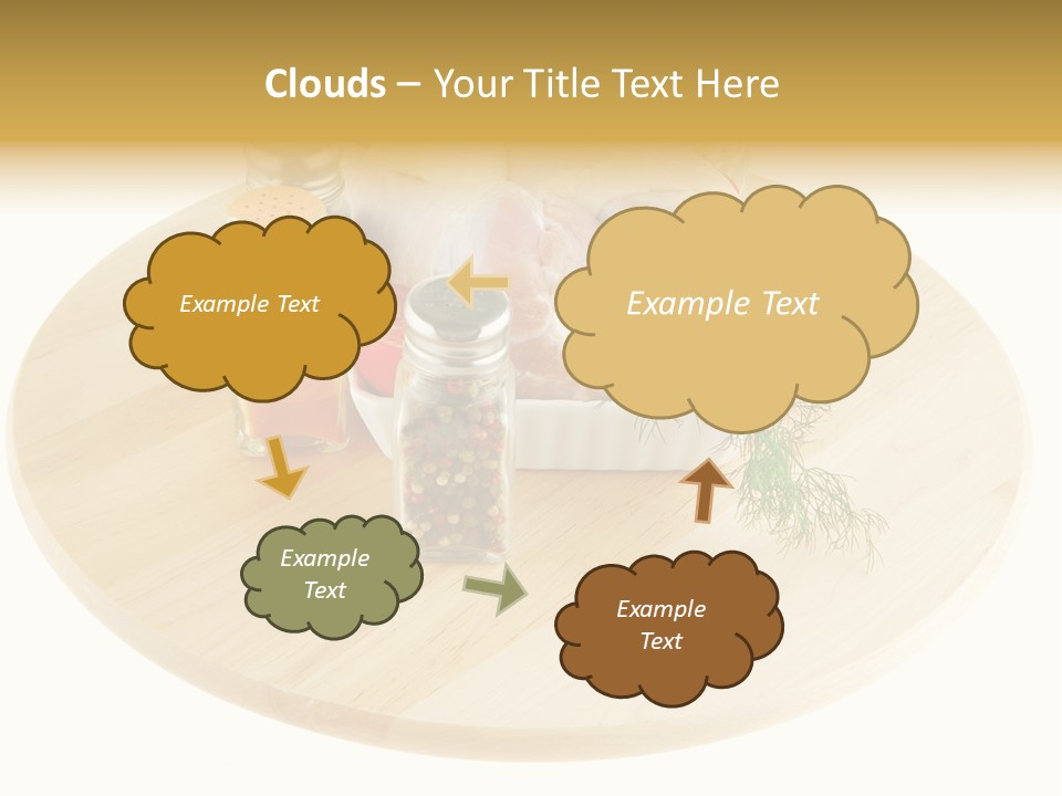 White Bbq Meat PowerPoint Template