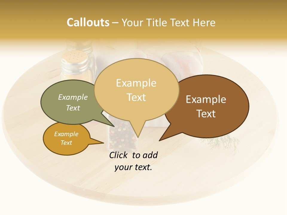 White Bbq Meat PowerPoint Template