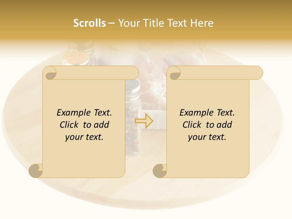 White Bbq Meat PowerPoint Template