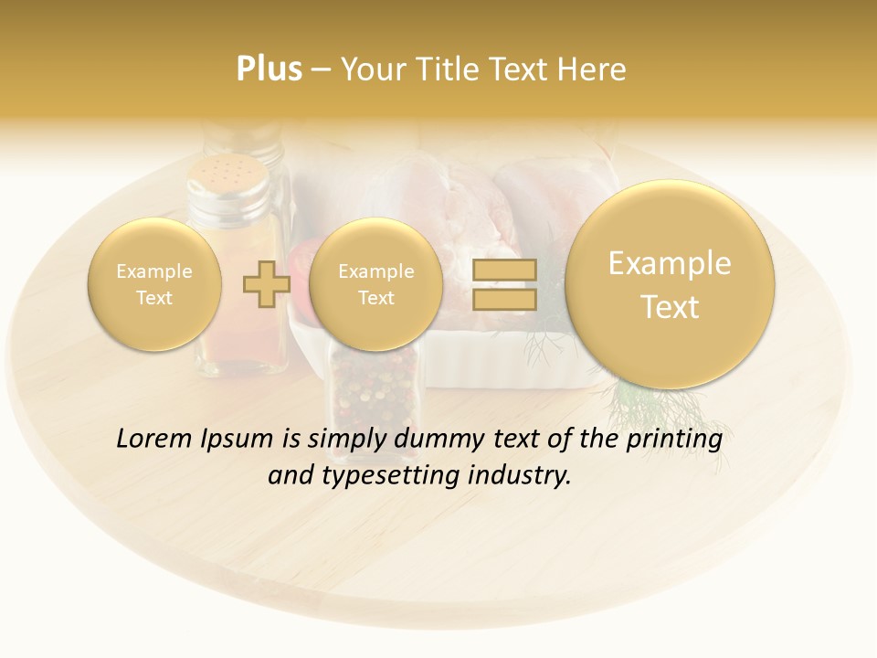 White Bbq Meat PowerPoint Template