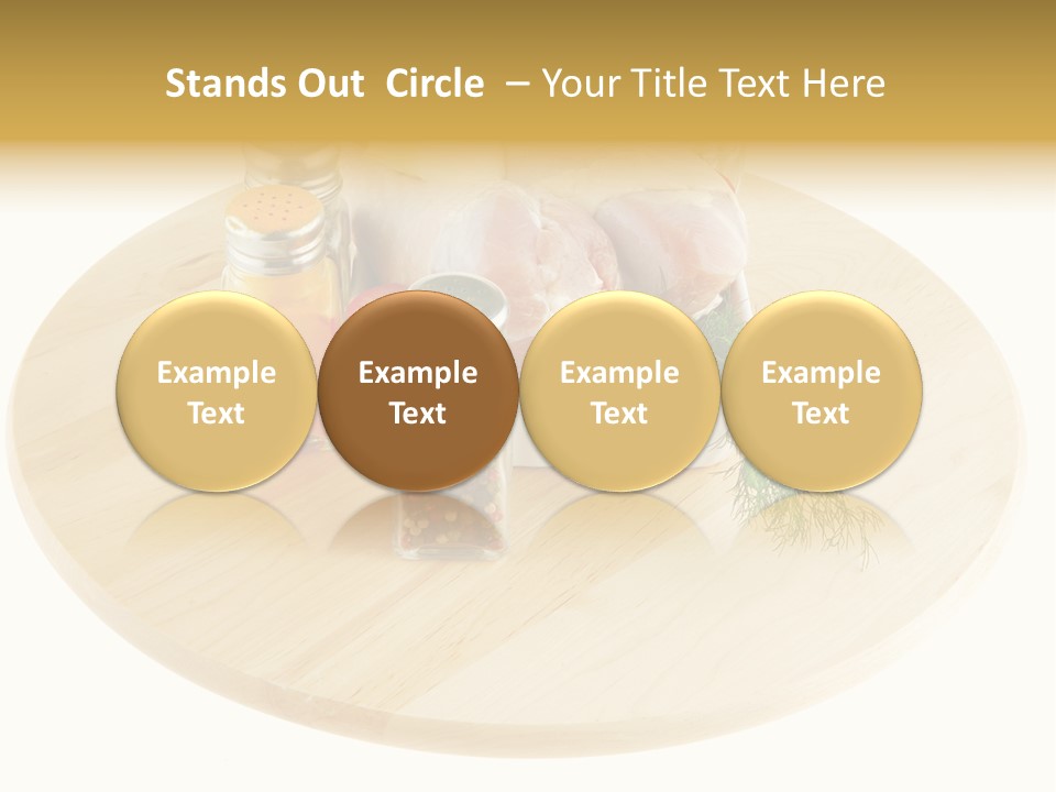 White Bbq Meat PowerPoint Template