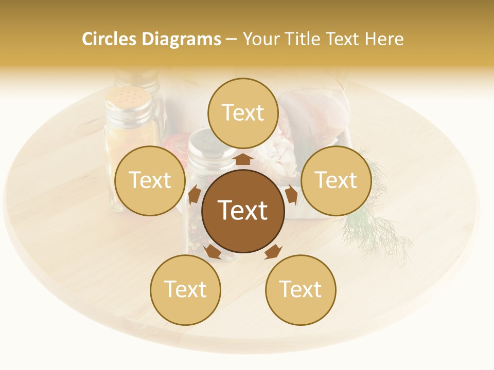 White Bbq Meat PowerPoint Template