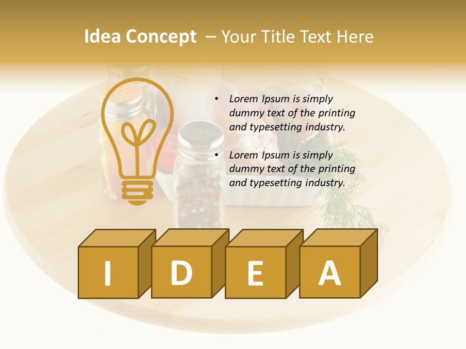 White Bbq Meat PowerPoint Template