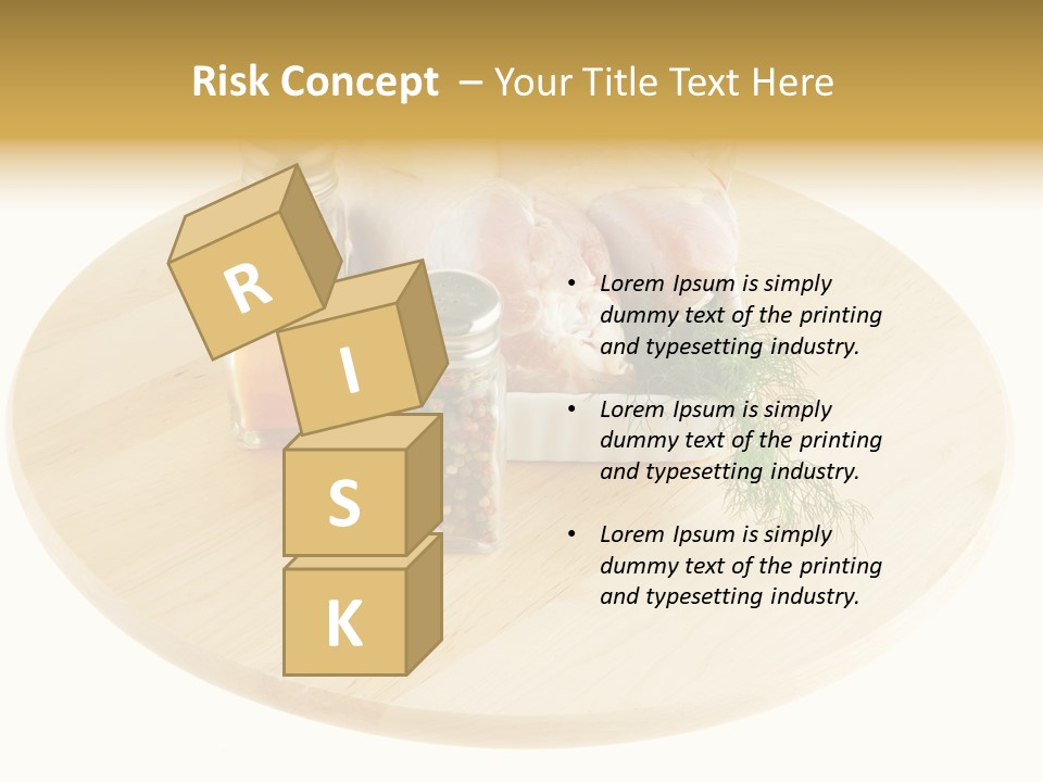 White Bbq Meat PowerPoint Template