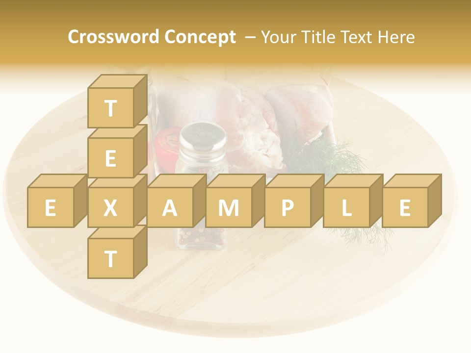 White Bbq Meat PowerPoint Template