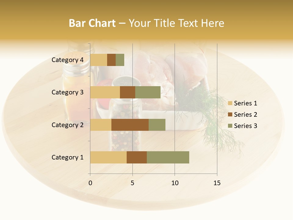 White Bbq Meat PowerPoint Template