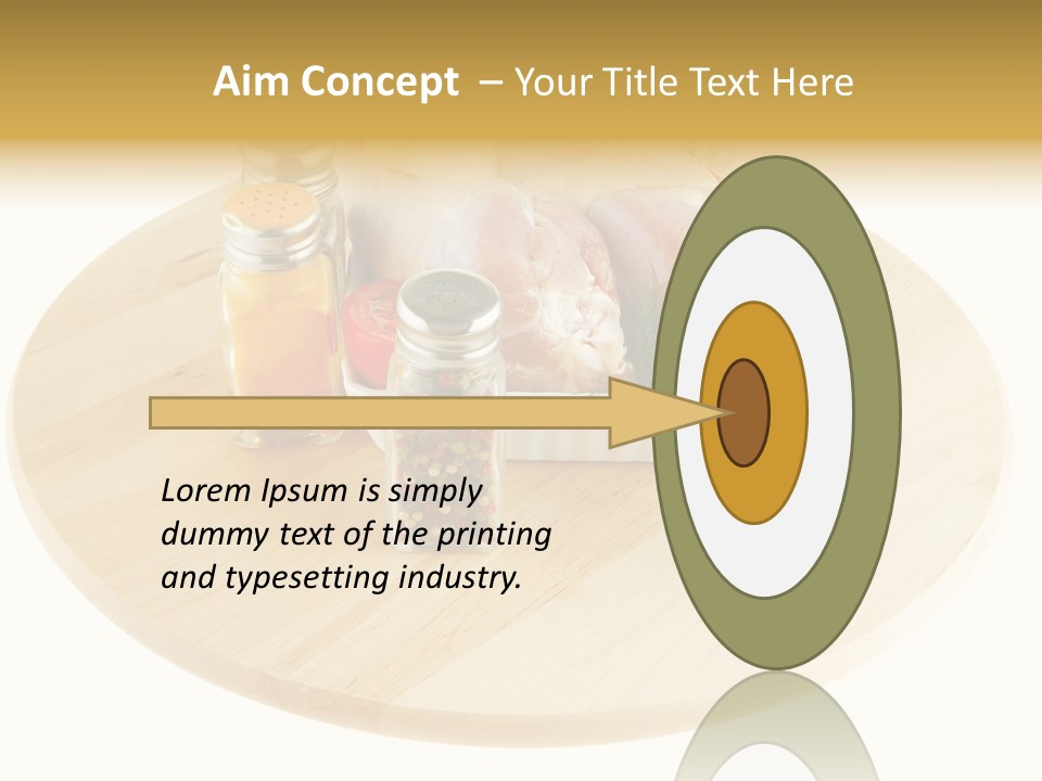 White Bbq Meat PowerPoint Template