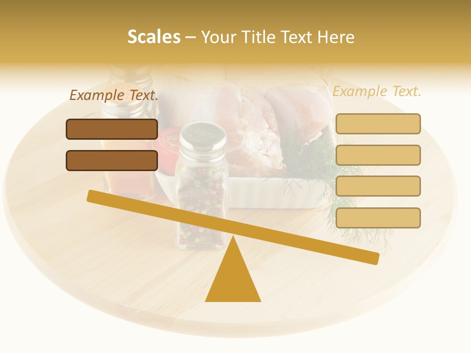 White Bbq Meat PowerPoint Template